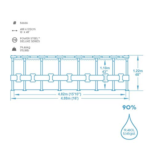 Bestway 56666 Piscine hors sol Power Steel™