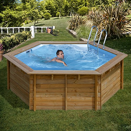 Piscine Bois Gre Vanille TerraPools 412x119 cm